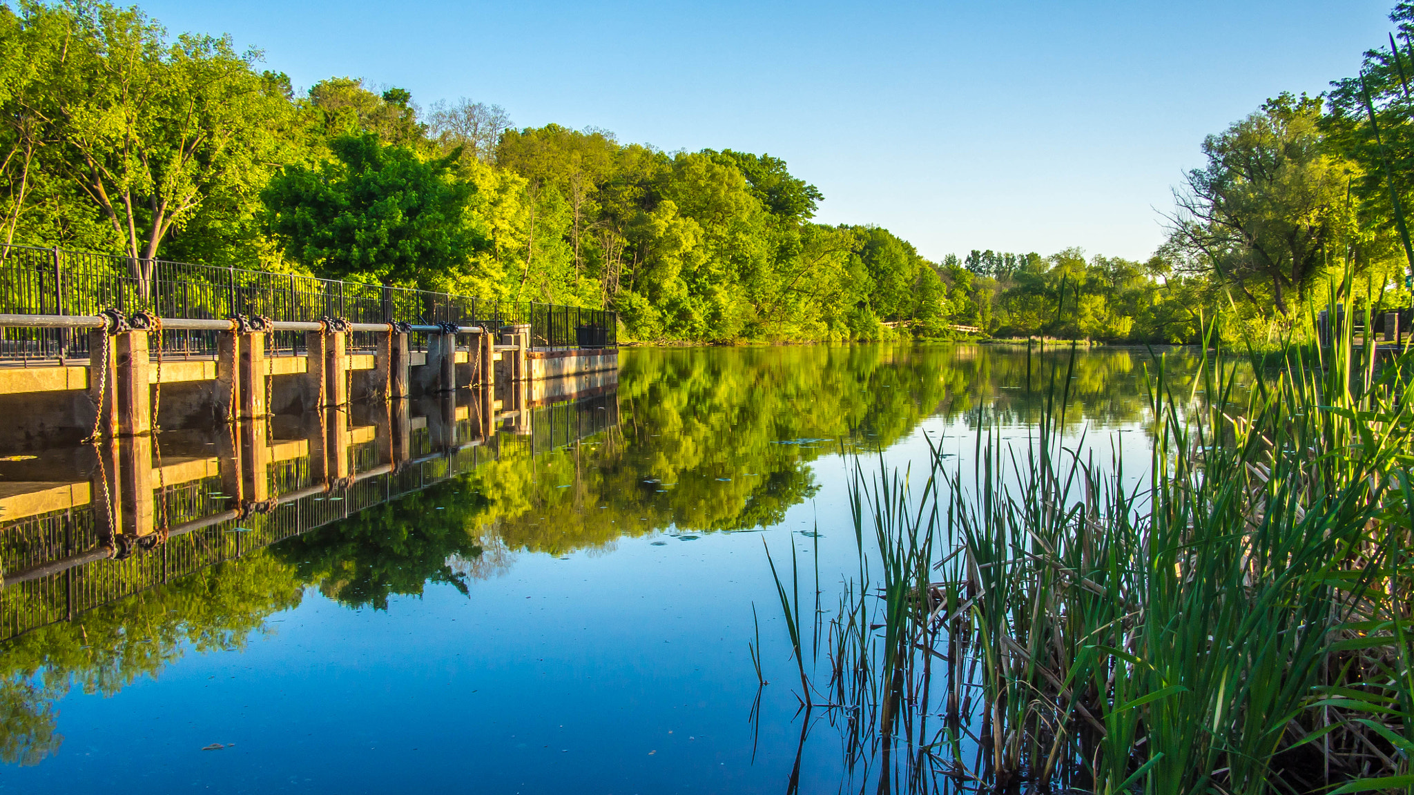 Rockford Dam Overlook in Rockford, Michigan